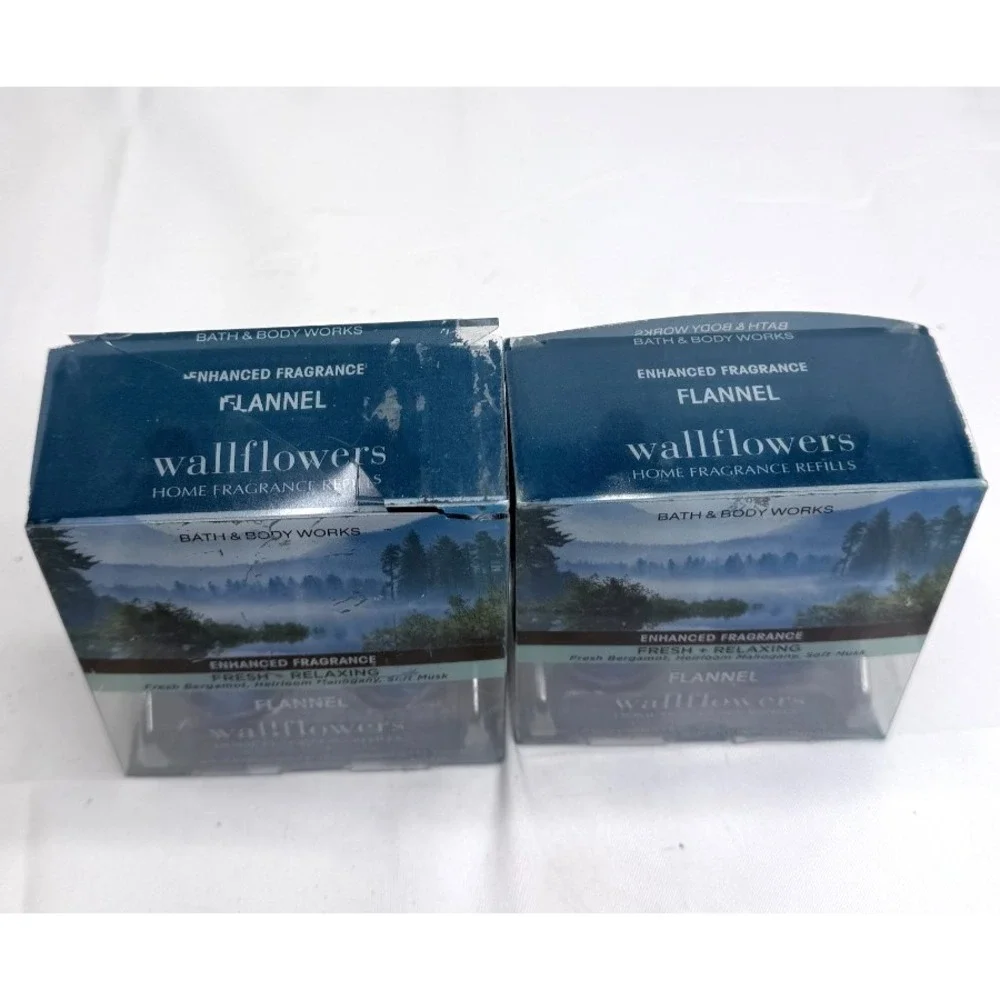 Bath & Body Works Wallflowers Flannel Home Fragrance Refills 2 Pack New Sealed